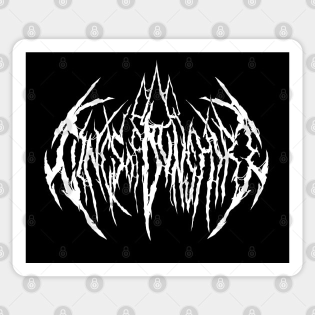 Cones of Dunshire - Death Metal Logo Sticker by Brootal Branding